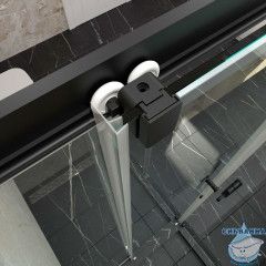 Душевое ограждение Тритон Фикс 90x90 профиль черный, стекло прозрачное Щ0000067440 (без поддона)