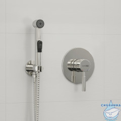 Встраиваемый смеситель с гигиеническим душем Wasserkraft A04157 (хром)