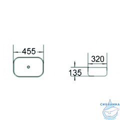Раковина на столешницу 46 см SantiLine SL-7023