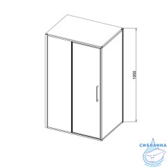 Душевое ограждение Vincea Slim 120x90 профиль хром, стекло прозрачное VSR-4SLP9012CL