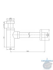 Сифон для умывальника Raglo R600.20 (хром)