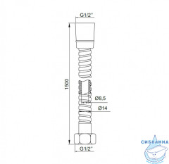 Душевой шланг Iddis 150 см A50211 1.5 (хром)