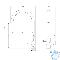 Смеситель для кухни Oliveeka OL-458022-BG (золото матовое)