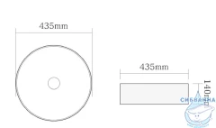 Раковина на столешницу 44 см SantiLine SL-7004