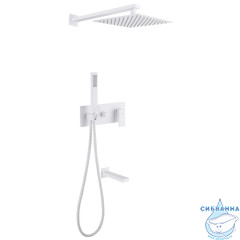 Душевая система Abber Daheim 250 1 режим AF8217W  (белый матовый)