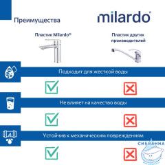 Смеситель для умывальника, хром глянцевый, Poli, Milardo, POLSB00M01