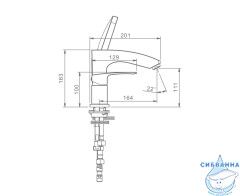 Смеситель для ванны на борт Raglo R01.31 с душевым гарнитуром (хром)