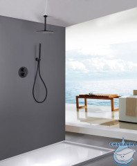 Душевая система Abber Wasser Kreis 250 1 режим AF8121B (черный матовый)