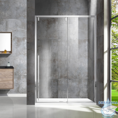 Дверь в нишу Vincea Lugano 130 профиль хром, стекло прозрачное VDS-1L130CL-1