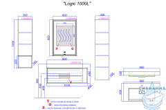 Тумба Aqwella Clarberg Logic 100 L с раковиной Toledo 90 белый глянцевый