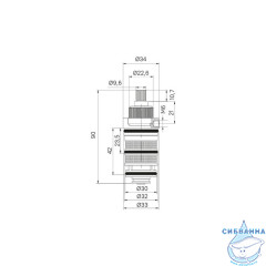 Картридж для смесителя, 34 мм, термостат, IDDIS, 999C3404SM