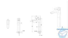  Смеситель для раковины Bravat Source F1173218BW-A9-ENG (без донного клапана) (черный матовый)