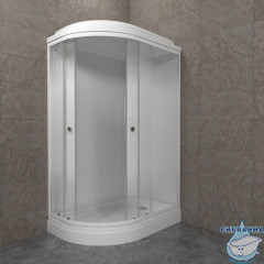 Душевая кабина Тритон Коралл R 120х80 А профиль белый, стело лайт Щ0000068946