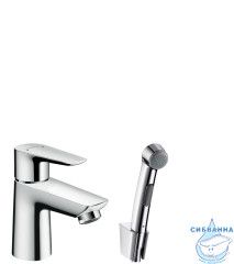 Смеситель для раковины Hansgrohe Talis E с гигиеническим душем 71729000 (с донным клапаном)