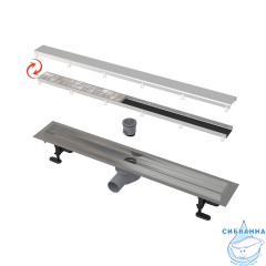 Дренажный трап для душа Alcaplast APZ13-DOUBLE9 75 см с решеткой (хром) AG071401750