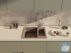 Кухонная мойка Omoikiri Sakaime 60-2-SA бежевый