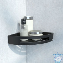 Полка, нержавеющая сталь, черная, SHE11SBi44, IDDIS