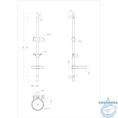 Штанга душевая 70 см Lemark LM8103BL (черный матовый)