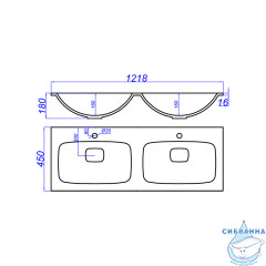 Мебельная раковина Aqwella Malaga Duet 120 см