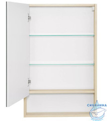 Шкаф-зеркало Акватон Сканди 55 белый глянцевый/дуб верона