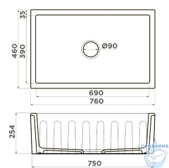 Кухонная мойка Omoikiri Mikura 76-Klimt white