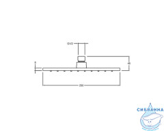 Верхний душ Jacob Delafon Strayt E21757-CP