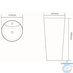 Раковина напольная 41 см SantiLine SL-4011