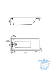 Ванна акриловая Santek Фиджи 170х75
