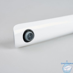 Излив для смесителя, ванна, латунь, 233 мм, фиксированный, белый, IDDIS, 995023W2SM