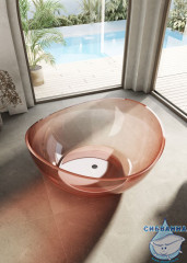 Ванна из полиэфирной смолы ABBER Kristall 150х150 AT9705Koralle розовая