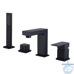 Смеситель для для ванны на борт Abber Daheim  AF8213B  (черный матовый)