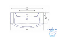 Мебельная раковина AQWELLA Элеганс 105