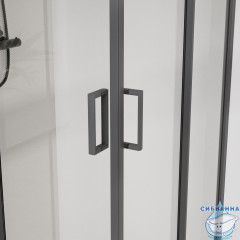 Душевое ограждение Vincea City 100x80 профиль вороненая сталь, стекло прозрачное VSS-5CT8010CLGM