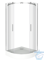 Душевое ограждение Bas Altair R-TD-90-C-CH профиль хром, стекло прозрачное (без поддона)