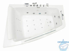 Акриовая ванна Gemy G9056 O L 170х130 с гидромассажем