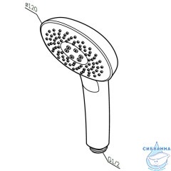 Лейка для душа Am.Pm Spirit 2.0 120 F0270A000 3 режимa (хром)