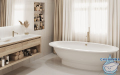 Ванна из литьевого мрамора Esse Cuba 203x110