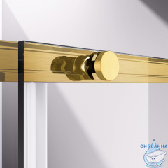 Душевое ограждение Vincea Slim-N 140x80 профиль брашированное золото, стекло прозрачное VSR-4SN8014CLG