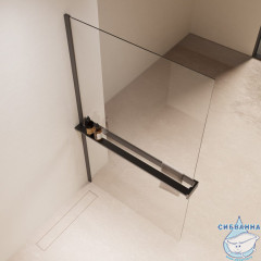 Walk-in Vincea Walk In HS 90 профиль вороненая сталь, стекло прозрачное VSW-1HR900CLGM