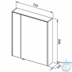 Шкаф-зеркало Aquanet Августа 75 белый 210010