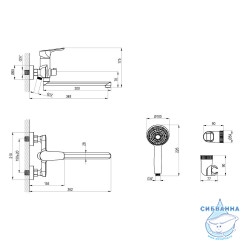 Смеситель для ванны Lemark Selena LM0851C (хром)