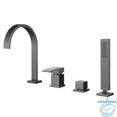 Смеситель для для ванны на борт Abber Wasserfall AF8613NG (никель)