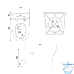 Унитаз приставной Iddis Pulse PULIDSEi26 с сиденьем Soft Close (микролифт)
