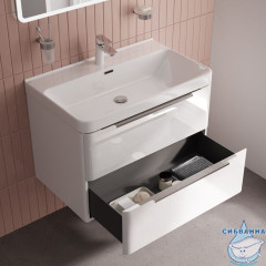 Тумба с умывальником, подвесная, 80 см, белый, Cloud X, IDDIS, CLX80W0i95K подходит умыв. 0178000i28