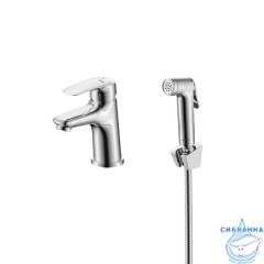 Смеситель для умывальника с гигиеническим душем, хром глянцевый, Rora, Milardo, RORSB01M08