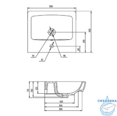 Мебельная раковина Акватон Нео-50