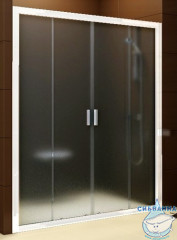 Дверь в нишу Ravak Blix BLDP4 150 см профиль белый, стекло грэйп
