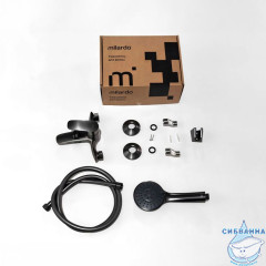 Смеситель для ванны, графит, Rora, Milardo, RORGM00M02