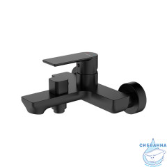 Смеситель для ванны, чёрный матовый, Maze, Milardo, MAZBL00M02