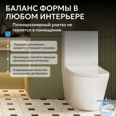 Унитаз напольный Abber Bequem AC1112  с бачком и сиденьем Soft Close (микролифт)